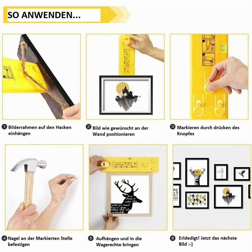 Bilderrahmen Präzisions aufhänge Werkzeug + GRATIS Zubehör!!! von ACI Shop